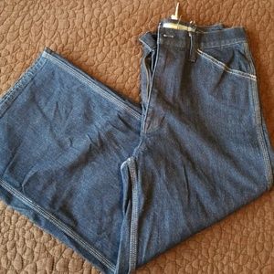 Madewell Wide-Leg Crop w/lace up back waist